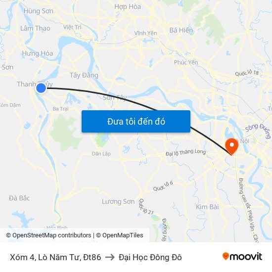 Xóm 4, Lò Năm Tư, Đt86 to Đại Học Đông Đô map