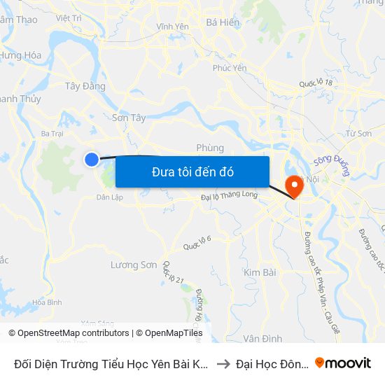 Đối Diện Trường Tiểu Học Yên Bài Khu C, Đt87 to Đại Học Đông Đô map