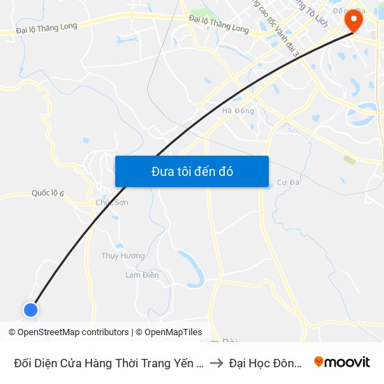 Đối Diện Cửa Hàng Thời Trang Yến Duyên to Đại Học Đông Đô map