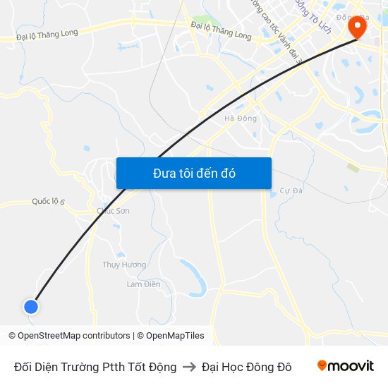 Đối Diện Trường Ptth Tốt Động to Đại Học Đông Đô map