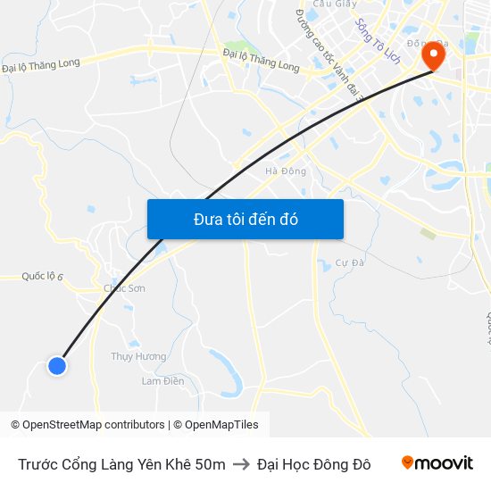 Trước Cổng Làng Yên Khê 50m to Đại Học Đông Đô map