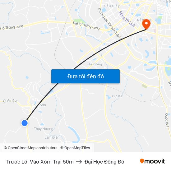 Trước Lối Vào Xóm Trại 50m to Đại Học Đông Đô map