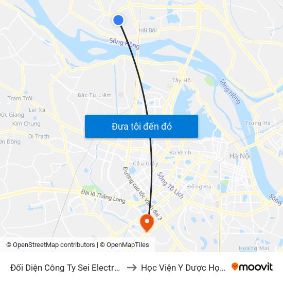 Đối Diện Công Ty Sei Electronic Components-Việt Nam to Học Viện Y Dược Học Cổ Truyền Việt Nam map