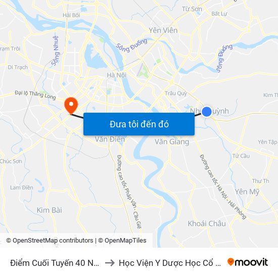 Điểm Cuối Tuyến 40 Như Quỳnh - Ql5 to Học Viện Y Dược Học Cổ Truyền Việt Nam map