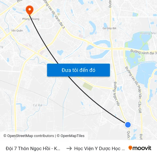 Đội 7 Thôn Ngọc Hồi - Km 186+350 Quốc Lộ 1a to Học Viện Y Dược Học Cổ Truyền Việt Nam map
