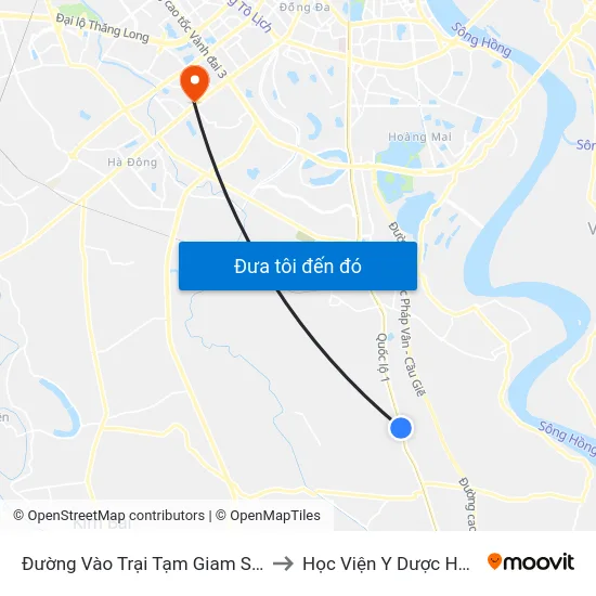 Đường Vào Trại Tạm Giam Số 2 - Km 190+380 Quốc Lộ 1a to Học Viện Y Dược Học Cổ Truyền Việt Nam map