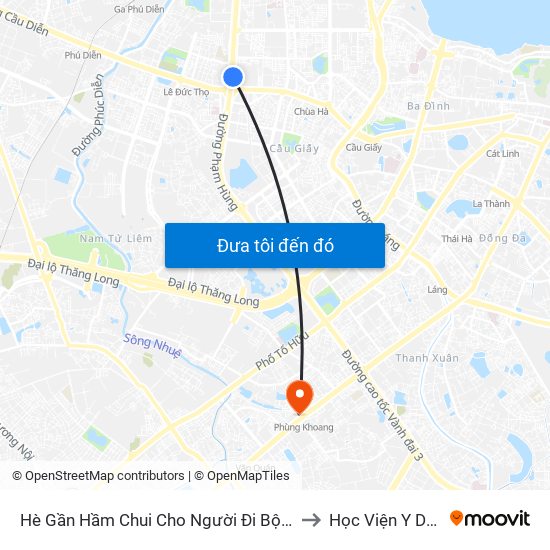 2b Phạm Văn Đồng to Học Viện Y Dược Học Cổ Truyền Việt Nam map