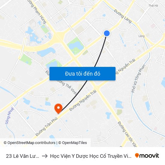 23 Lê Văn Lương to Học Viện Y Dược Học Cổ Truyền Việt Nam map