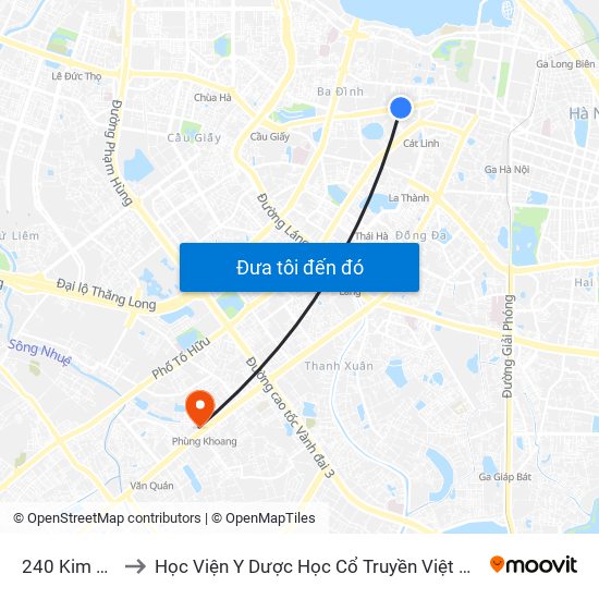 240 Kim Mã to Học Viện Y Dược Học Cổ Truyền Việt Nam map