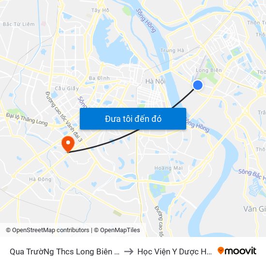 Qua TrườNg Thcs Long Biên (GầN Ngõ 46 Tư ĐìNh) - Cổ Linh to Học Viện Y Dược Học Cổ Truyền Việt Nam map