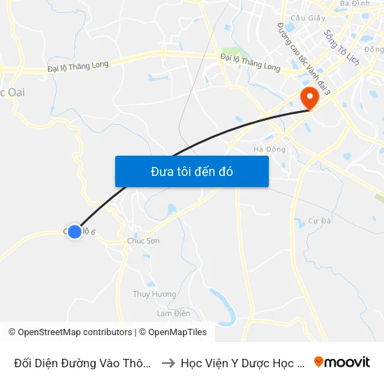 Đối Diện Đường Vào Thôn Cổ Pháp - Quốc Lộ 6 to Học Viện Y Dược Học Cổ Truyền Việt Nam map