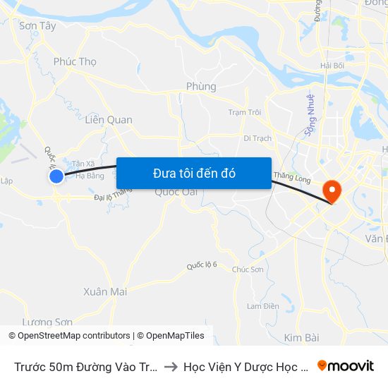 Trước 50m Đường Vào Trường Đh Fpt, Hòa Lạc to Học Viện Y Dược Học Cổ Truyền Việt Nam map