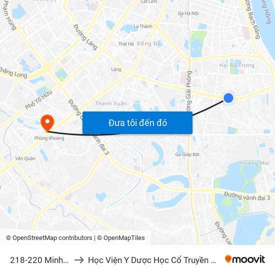 218-220 Minh Khai to Học Viện Y Dược Học Cổ Truyền Việt Nam map