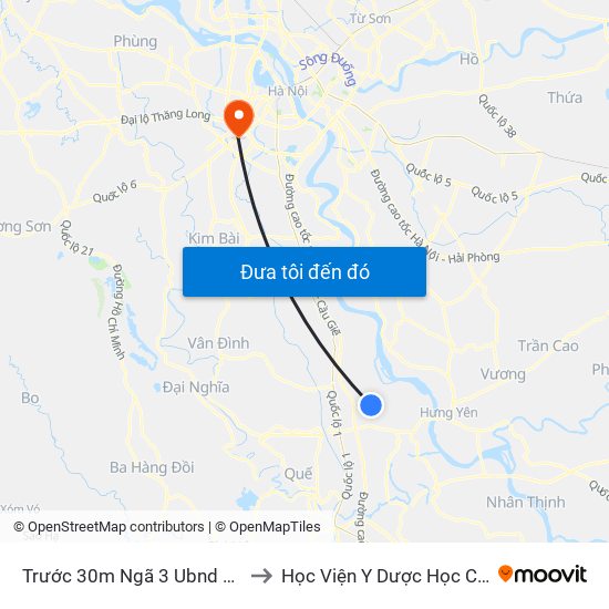 Trước 30m Ngã 3 Ubnd Xã Minh Tân - Dt428 to Học Viện Y Dược Học Cổ Truyền Việt Nam map