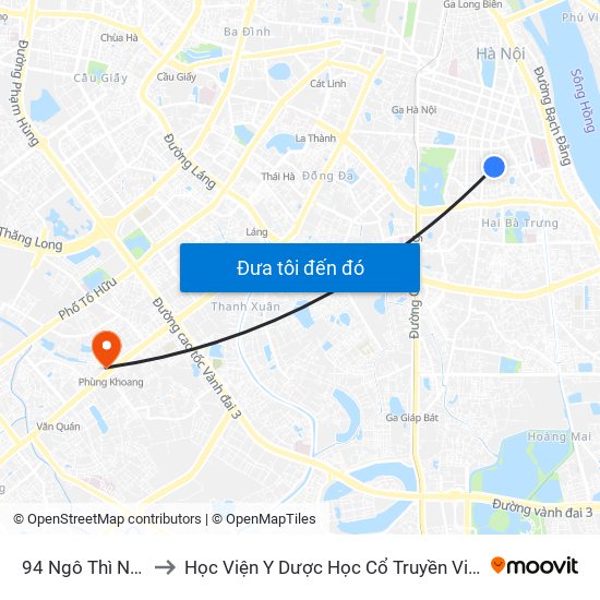 94 Ngô Thì Nhậm to Học Viện Y Dược Học Cổ Truyền Việt Nam map