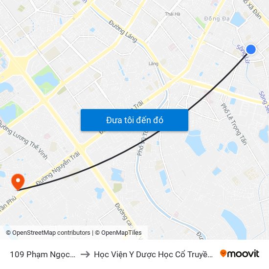 109 Phạm Ngọc Thạch to Học Viện Y Dược Học Cổ Truyền Việt Nam map