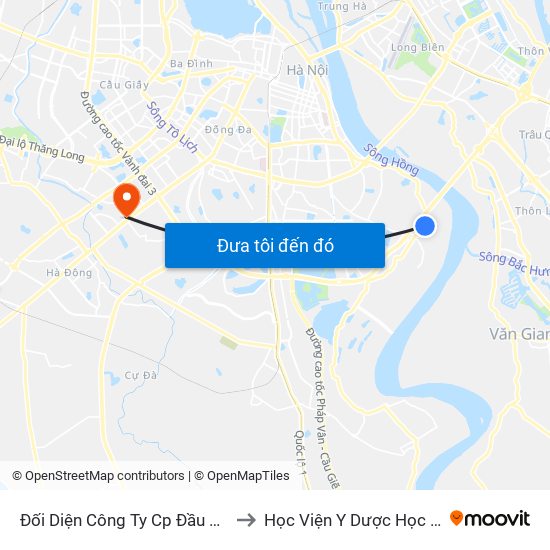 Đối Diện Công Ty Cp Đầu Tư & Bê Tông Thịnh Liệt to Học Viện Y Dược Học Cổ Truyền Việt Nam map