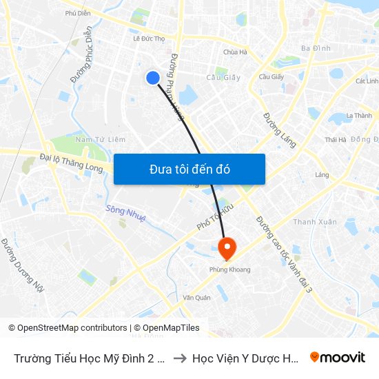Trường Tiểu Học Mỹ Đình 2 - Đối Diện 216 Đường Mỹ Đình to Học Viện Y Dược Học Cổ Truyền Việt Nam map