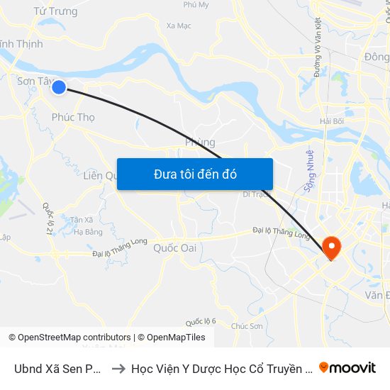 Ubnd Xã Sen Phương to Học Viện Y Dược Học Cổ Truyền Việt Nam map