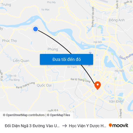 Đối Diện Ngã 3 Đường Vào Ubnd Xã Vân Hà - Huyện Phúc Thọ to Học Viện Y Dược Học Cổ Truyền Việt Nam map