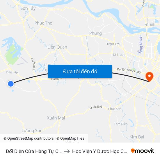 Đối Diện Cửa Hàng Tự Chọn Quỳnh Lương to Học Viện Y Dược Học Cổ Truyền Việt Nam map