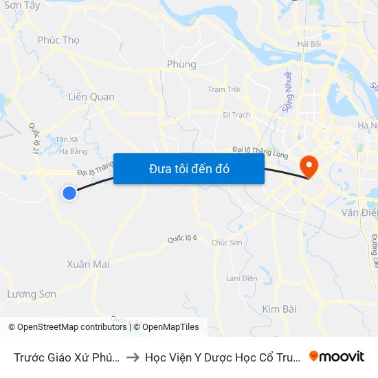 Trước Giáo Xứ Phú Cát 50m to Học Viện Y Dược Học Cổ Truyền Việt Nam map