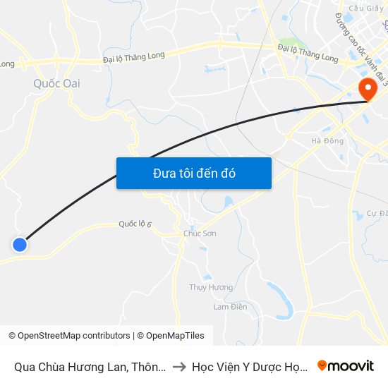 Qua Chùa Hương Lan, Thôn Đông Cựu, Đông Sơn 30m to Học Viện Y Dược Học Cổ Truyền Việt Nam map