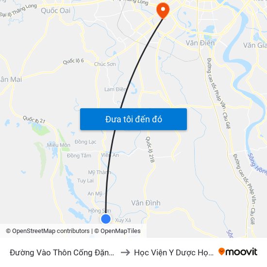 Đường Vào Thôn Cống Đặng, Xã Hồng Sơn Khoảng 50m to Học Viện Y Dược Học Cổ Truyền Việt Nam map