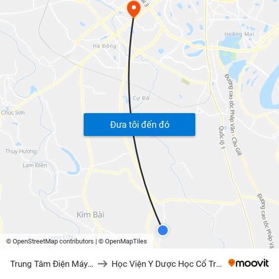 Trung Tâm Điện Máy Điền Ngân to Học Viện Y Dược Học Cổ Truyền Việt Nam map
