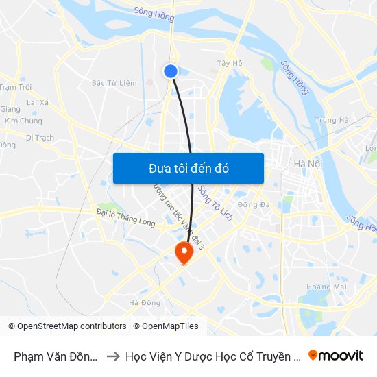 Phạm Văn Đồng 211 to Học Viện Y Dược Học Cổ Truyền Việt Nam map