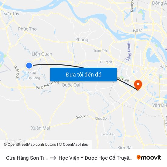 Cửa Hàng Sơn Tiến Đạt to Học Viện Y Dược Học Cổ Truyền Việt Nam map