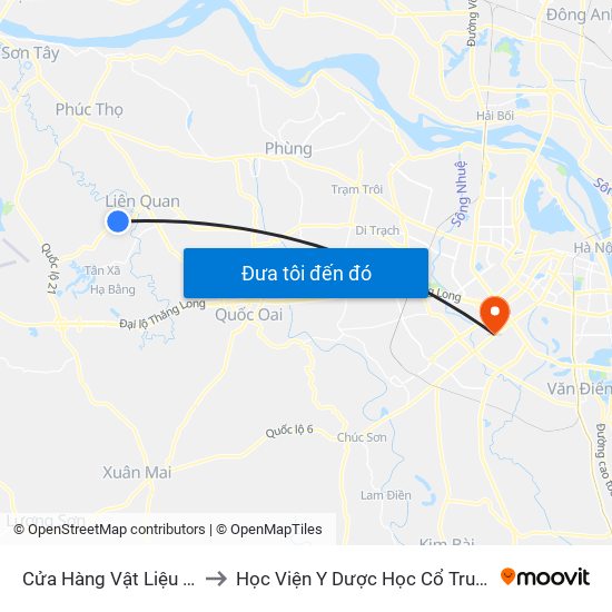 Cửa Hàng Vật Liệu Đá Granit to Học Viện Y Dược Học Cổ Truyền Việt Nam map