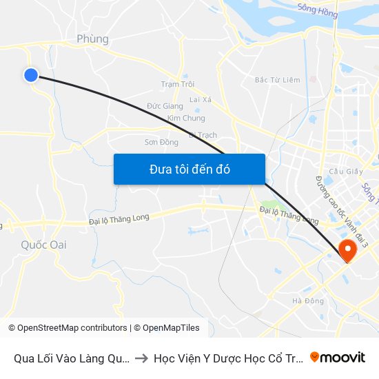 Qua Lối Vào Làng Quế Lâm 30m to Học Viện Y Dược Học Cổ Truyền Việt Nam map
