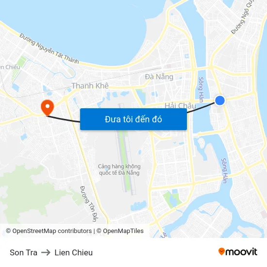 Son Tra to Lien Chieu map
