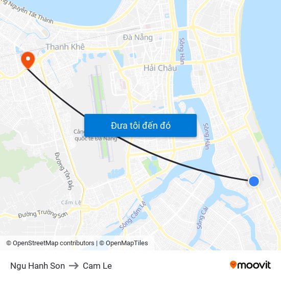 Ngu Hanh Son to Cam Le map
