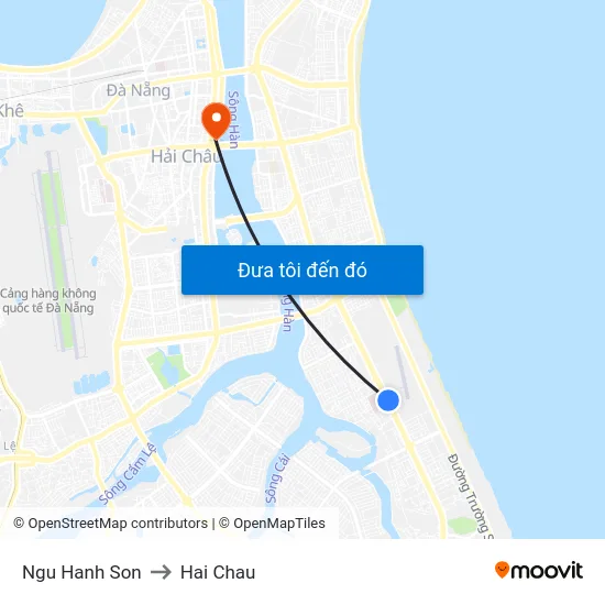 Ngu Hanh Son to Hai Chau map