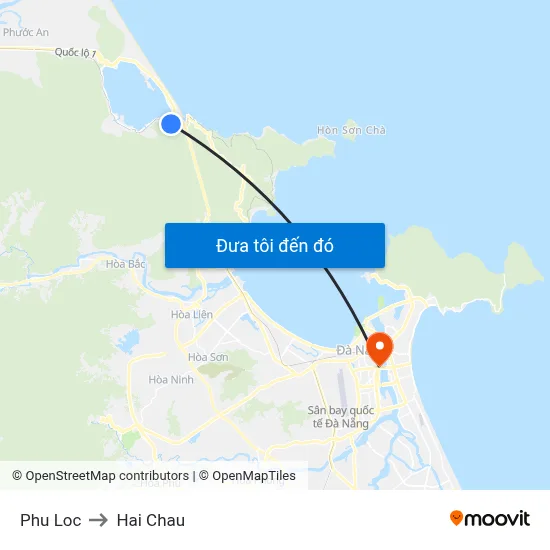 Phu Loc to Hai Chau map