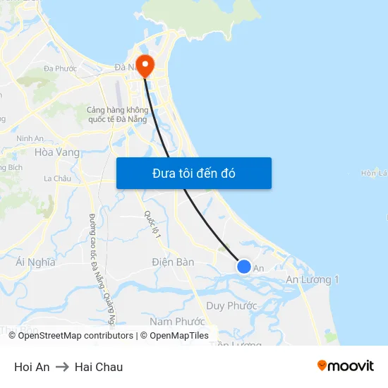 Hoi An to Hai Chau map