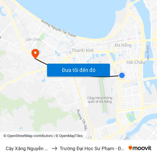 Cây Xăng Nguyễn Tri Phương to Trường Đại Học Sư Phạm - Đại Học Đà Nẵng map