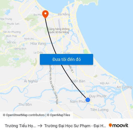 Trường Tiểu Học Số 3 to Trường Đại Học Sư Phạm - Đại Học Đà Nẵng map