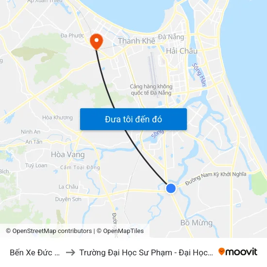 Bến Xe Đức Long to Trường Đại Học Sư Phạm - Đại Học Đà Nẵng map