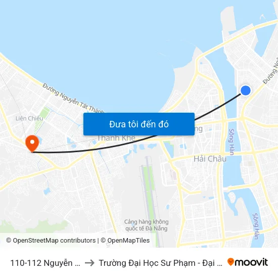 110-112 Nguyễn Thị Định to Trường Đại Học Sư Phạm - Đại Học Đà Nẵng map