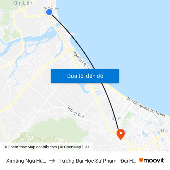 Ximăng Ngũ Hành Sơn to Trường Đại Học Sư Phạm - Đại Học Đà Nẵng map