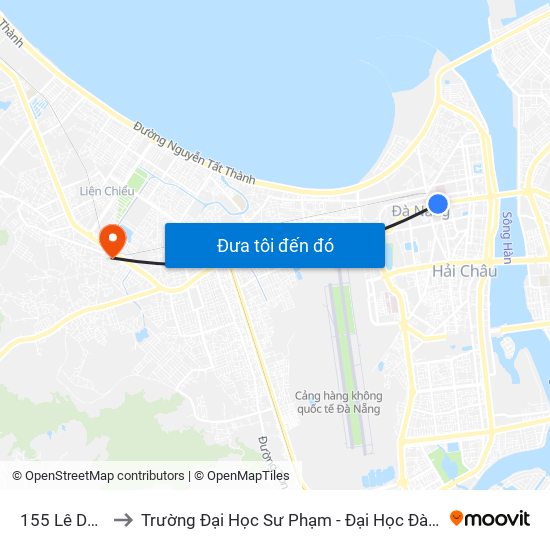 155  Lê Duẩn to Trường Đại Học Sư Phạm - Đại Học Đà Nẵng map