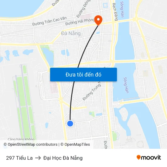 297 Tiểu La to Đại Học Đà Nẵng map