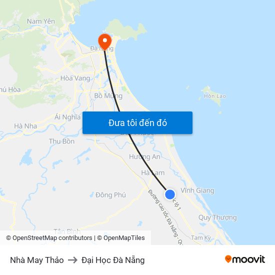 Nhà May Thảo to Đại Học Đà Nẵng map