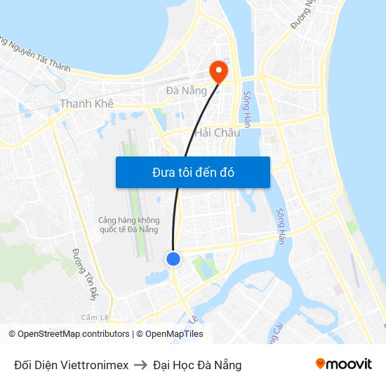 Đối Diện Viettronimex to Đại Học Đà Nẵng map