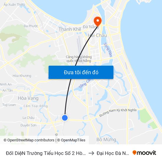 ĐốI DiệN Trường Tiểu Học Số 2 Hòa Tiến to Đại Học Đà Nẵng map