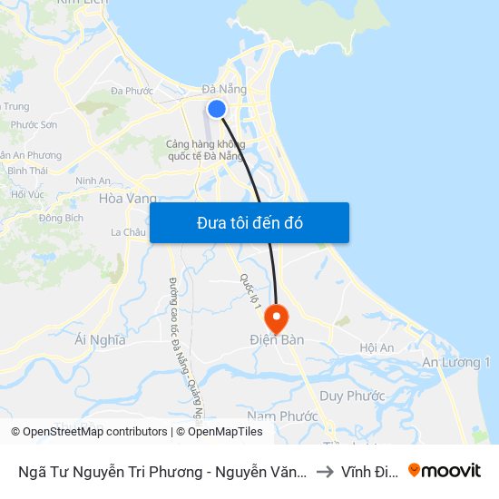 Ngã Tư Nguyễn Tri Phương - Nguyễn Văn Linh to Vĩnh Điện map