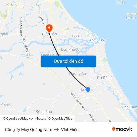 Công Ty May Quảng Nam to Vĩnh Điện map